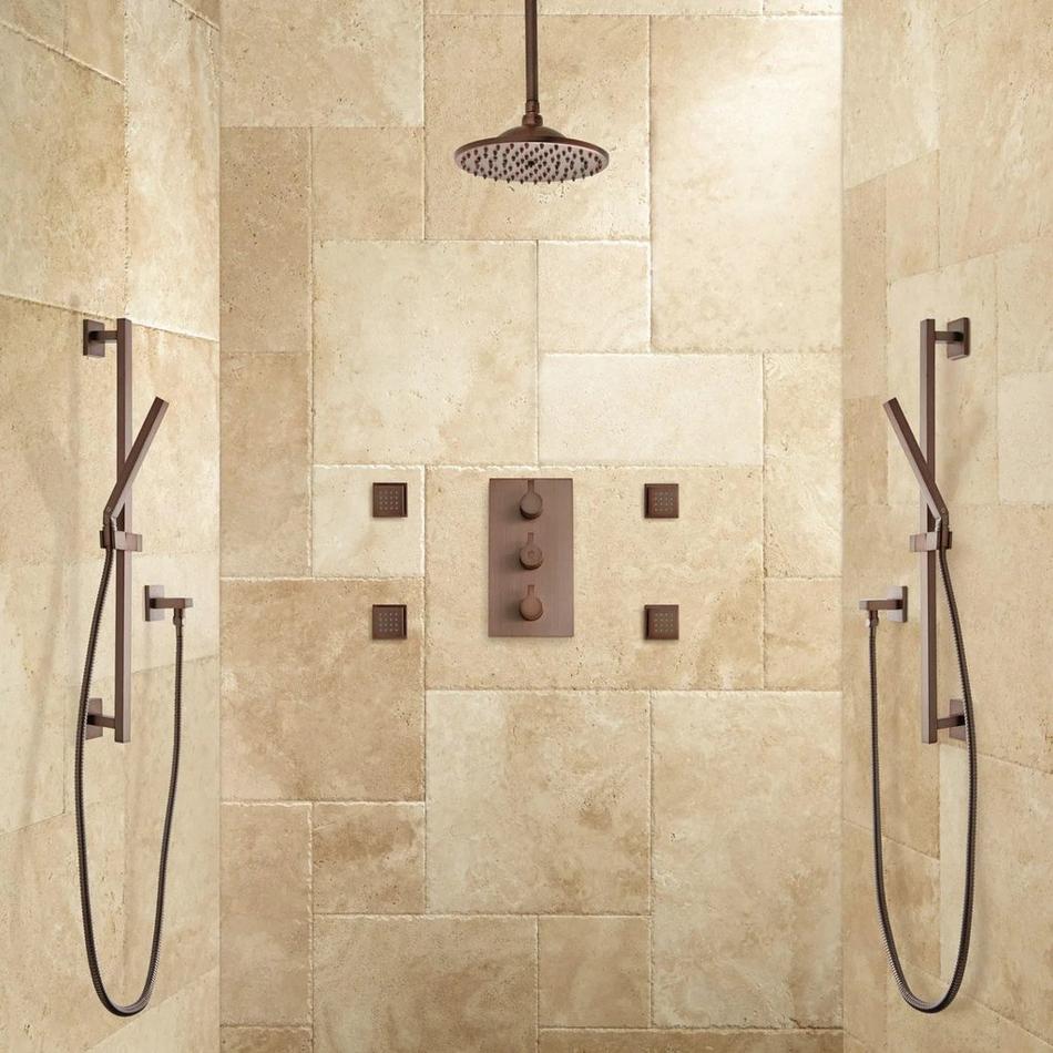 Monette Thermostatic Shower System - 2 Hand Showers - 4 Sprays, , large image number 1