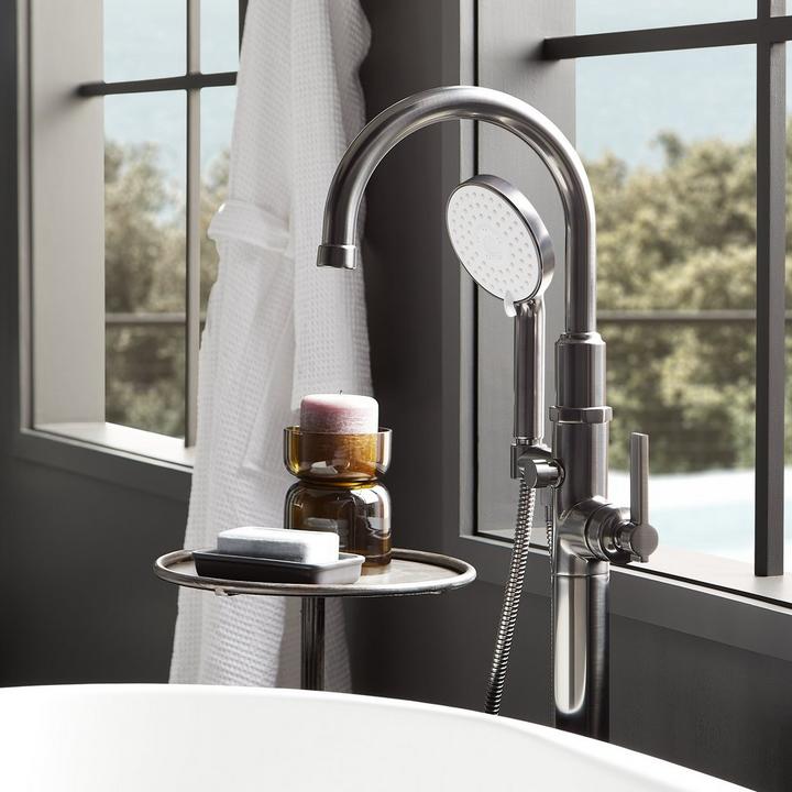 Greyfield Freestanding Tub Faucet in Gunmetal for bathtub essentials