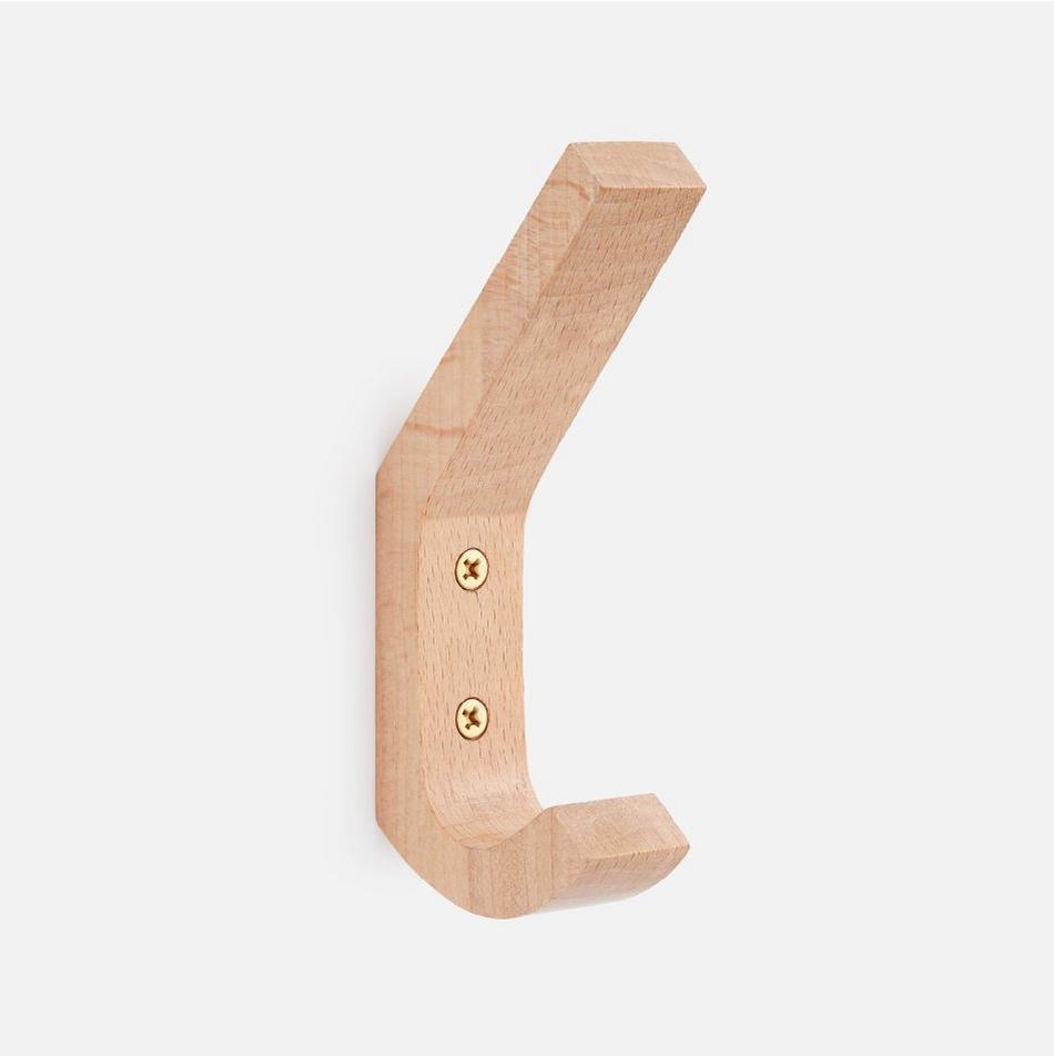 Larona Wooden Double Hook - Honey