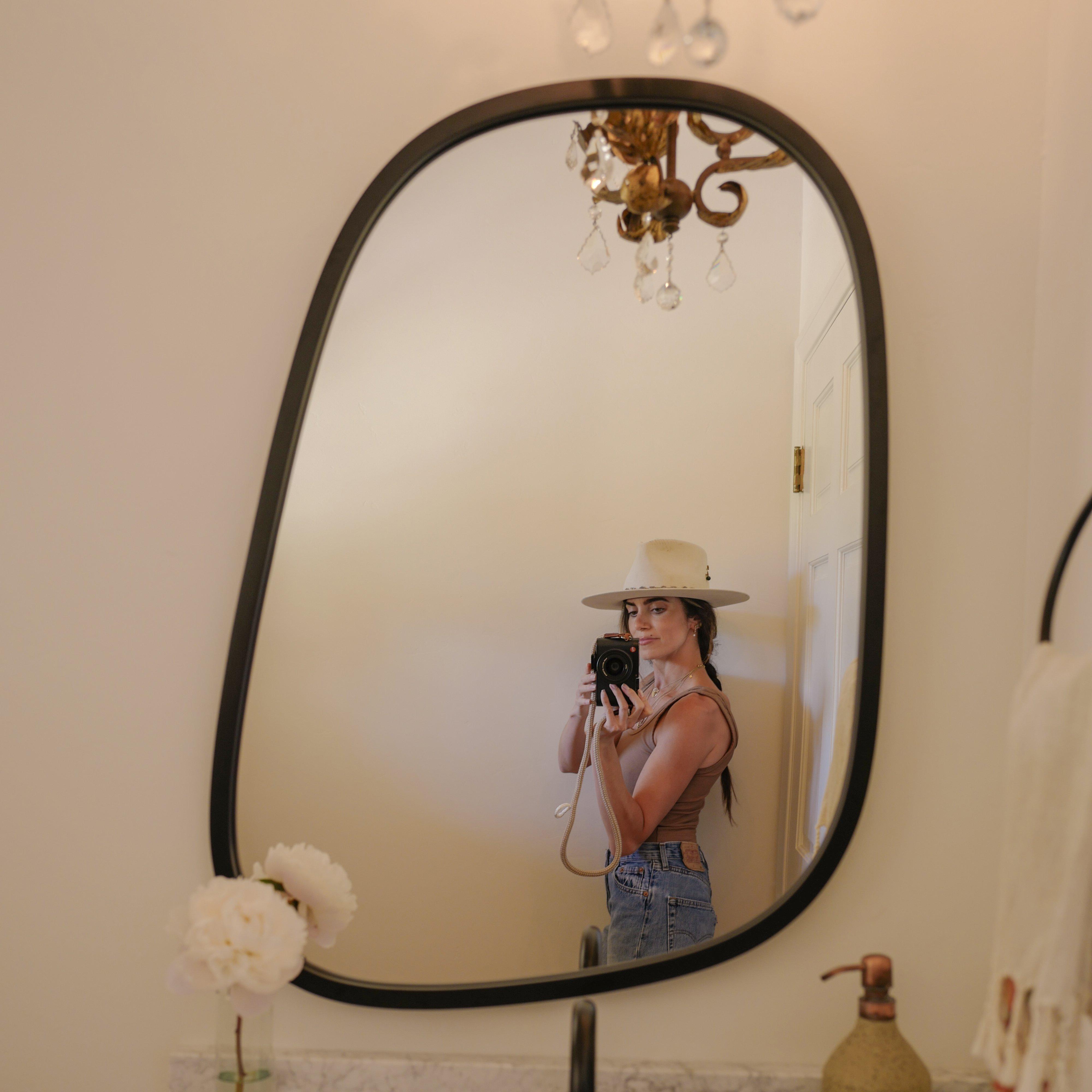 Amburgey Asymmetrical Iron Decorative Vanity Mirror