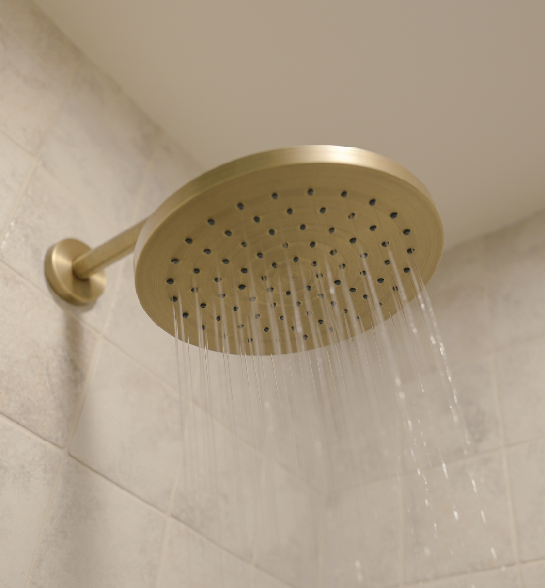 Greyfield Thermostatic Showerhead - Aged Brass