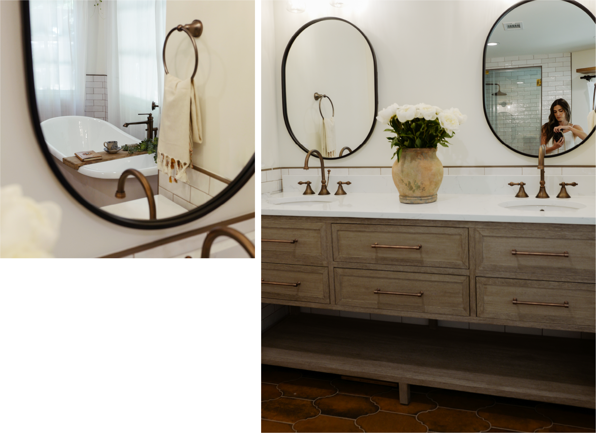72 inch Robertson Vanity with Undermount Sinks, Melanie Widepsread Faucet in Oil Rubbed Bronze