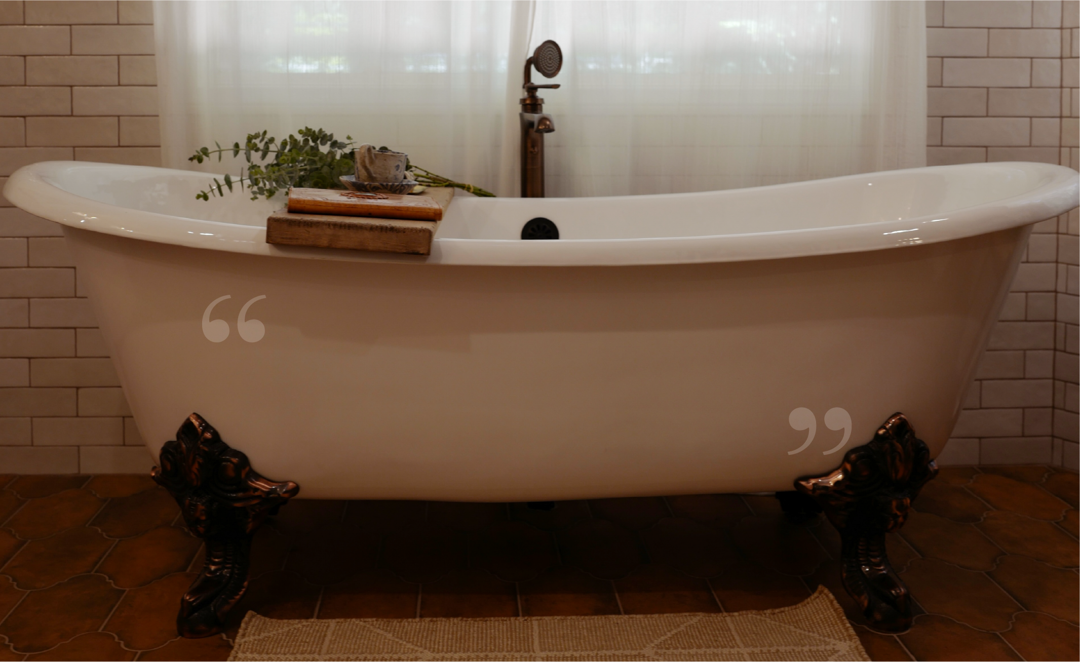 72 inch Lena Clawfoot Tub with Oil Rubbed Bronze Monarch Feet