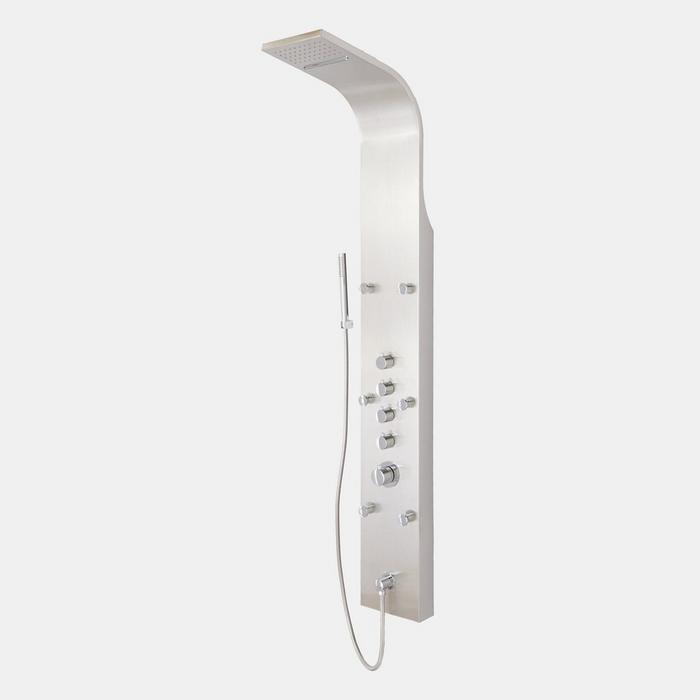 Novi Thermostatic Stainless Steel Shower Panel with Hand Shower