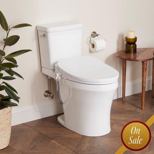 Millspring Two-Piece Elongated Toilet with Bidet Seat - 10% Off