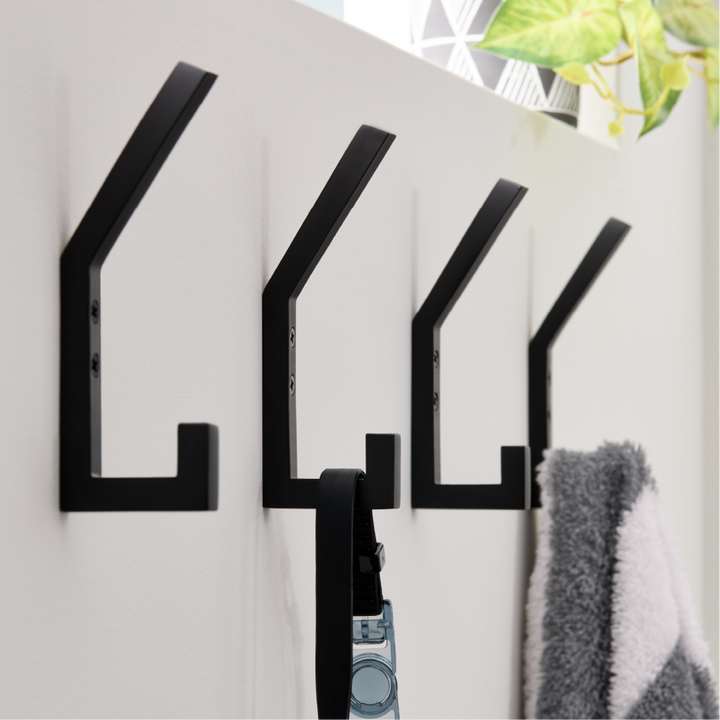 Elter Modern Brass Double Hook - Matte Black