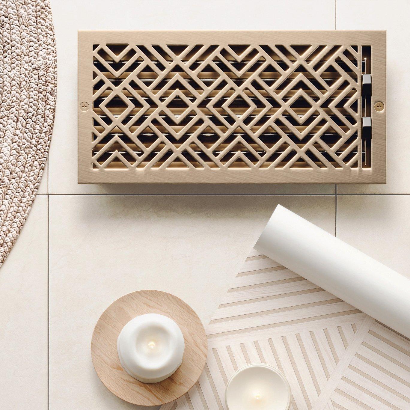 Beelman Brass Wall Register in Antique Brass