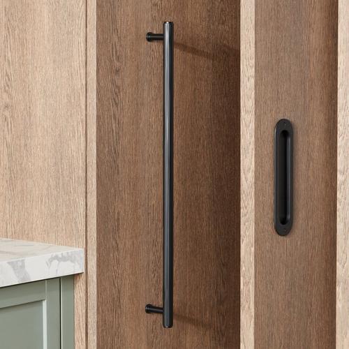 Brixlee Reeded Brass Appliance Pull in Matte Black