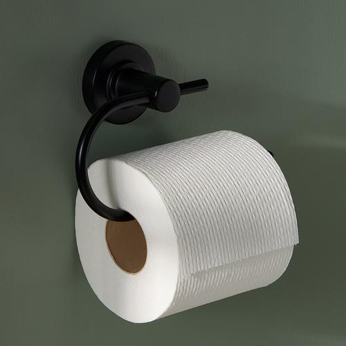 Lexia Toilet Paper Holder in Matte Black