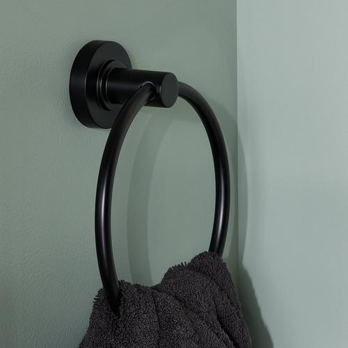 Lexia Towel Ring in Matte Black