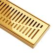 24" Rowland Linear Shower Drain - with Drain Flange - Polished Brass, , large image number 1