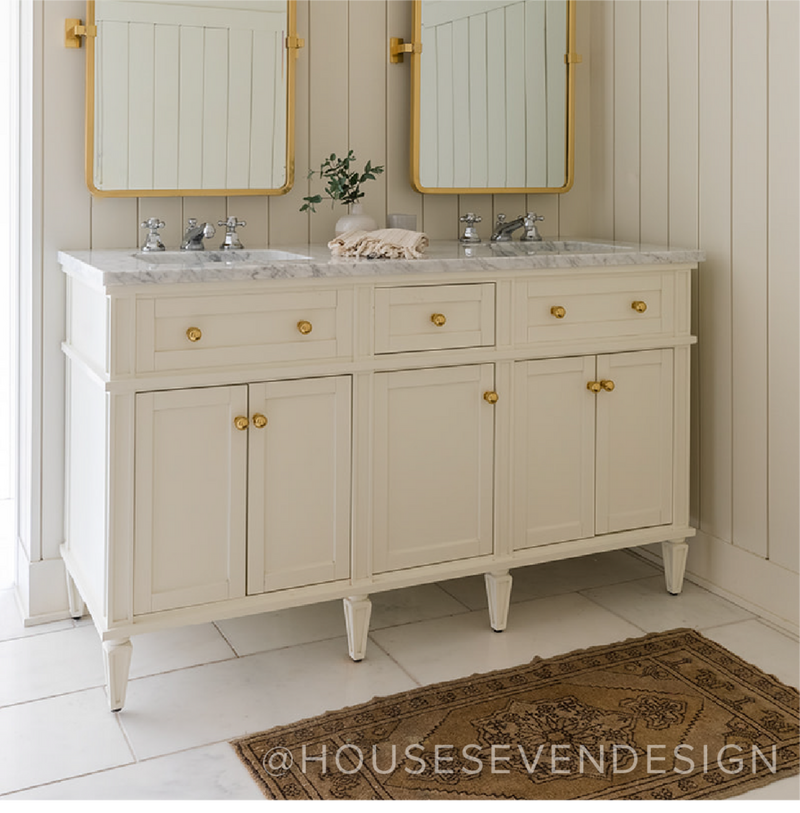 60 inch Elmdale Bathroom Vanity in white