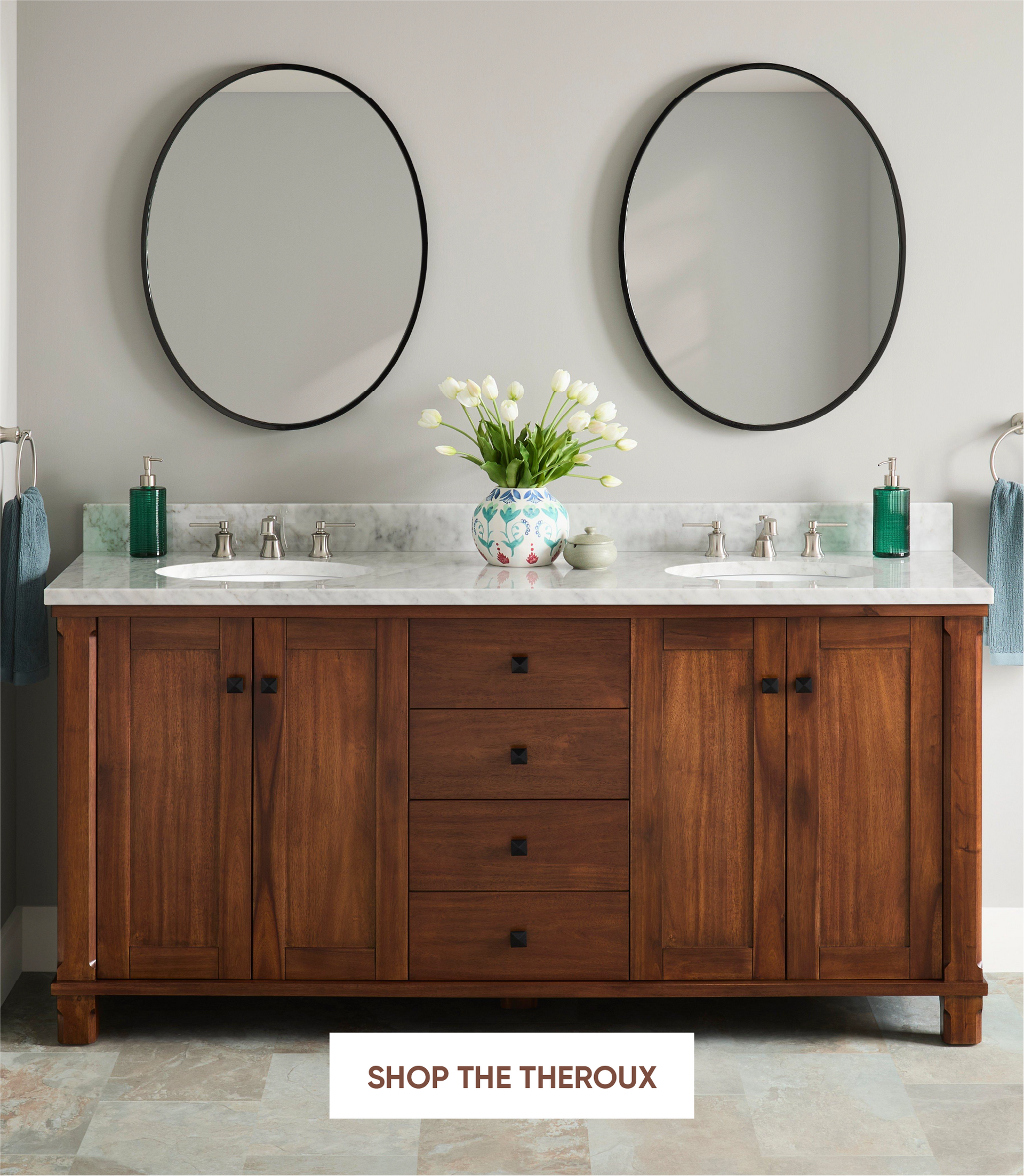 Theroux Vanity with Undermount Sink - Outlet - Tawny Brown
