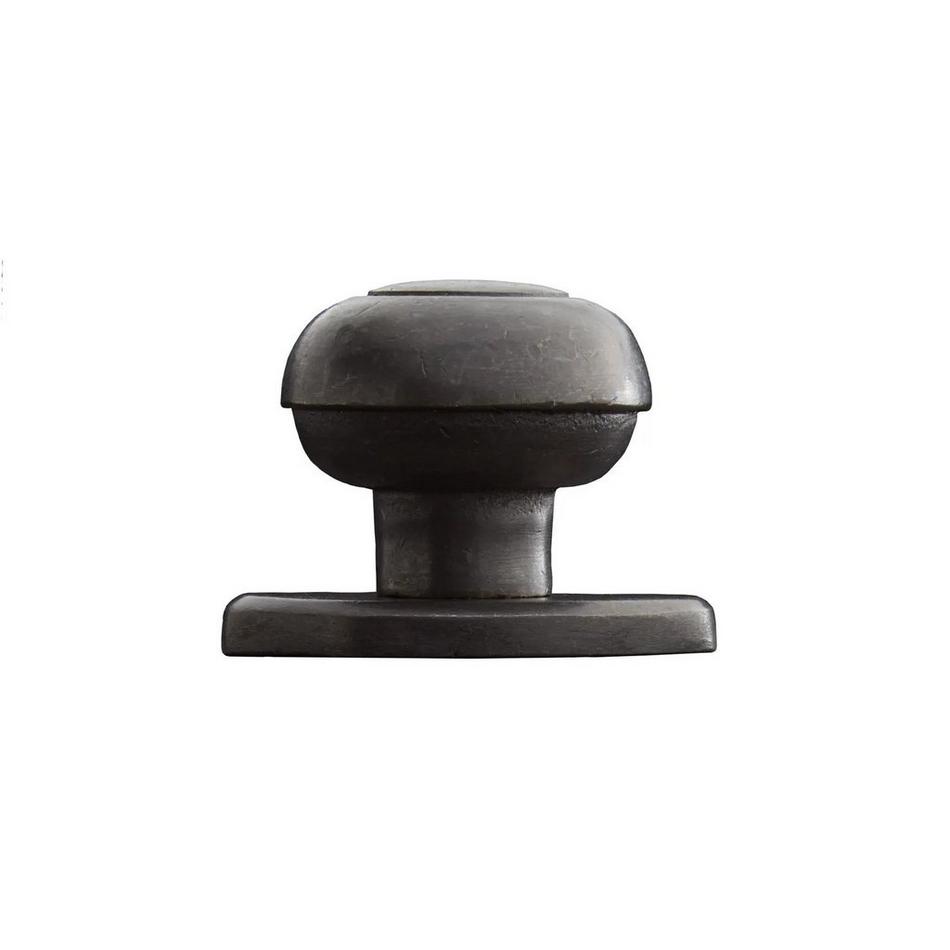 Solid Bronze Traditional Knob with 2" Oval Base Plate - Bronze Patina, , large image number 1