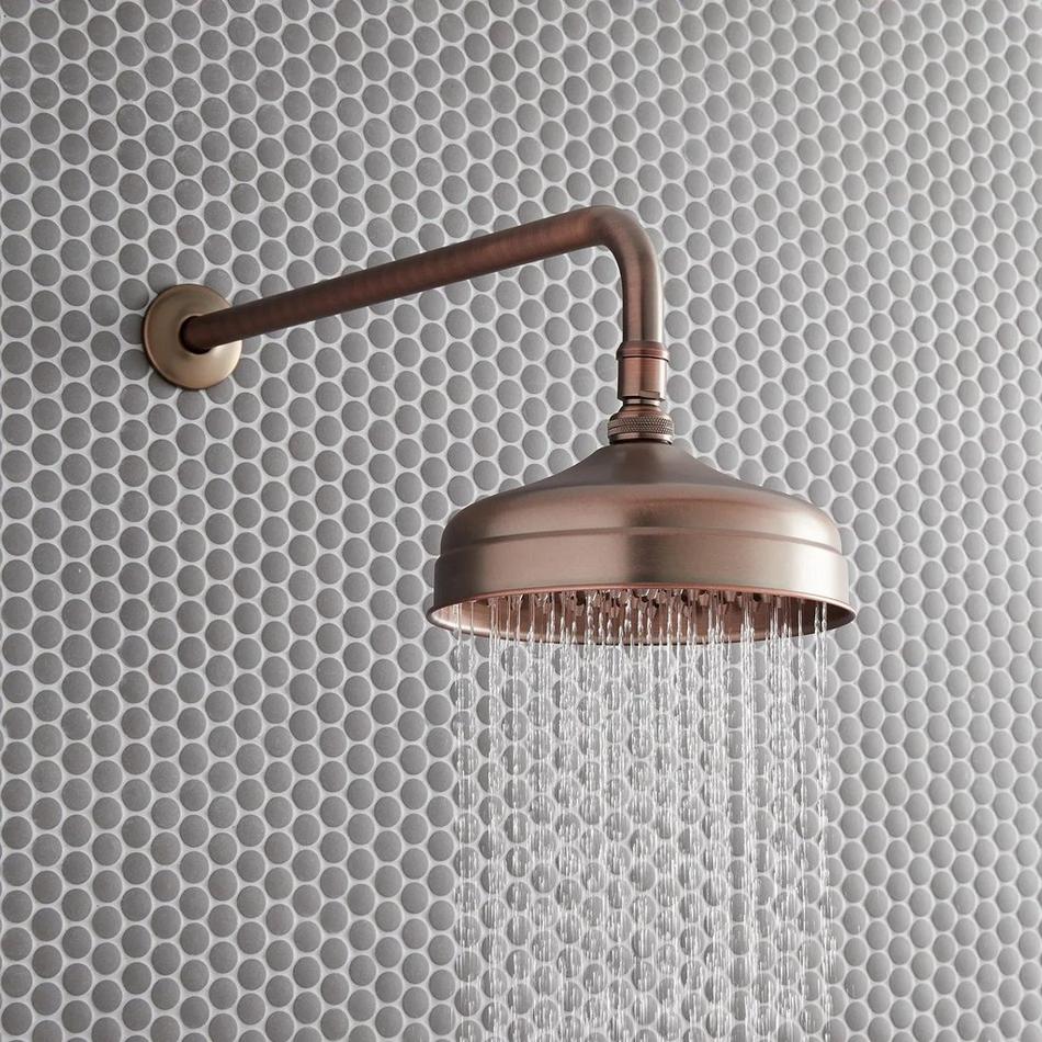 8" Rainfall Nozzle Shower Head - 19" Extended Arm - Oil Rubbed Bronze, , large image number 0
