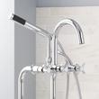 37-1/2" Sebastian Cross Handle Freestanding Tub Faucet and Supplies- Cross Handle- Chrome, , large image number 1