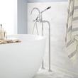 37-1/2" Sebastian Cross Handle Freestanding Tub Faucet and Supplies- Cross Handle- Chrome, , large image number 0