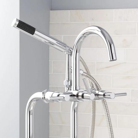 Sebastian Freestanding Tub Faucet and Supplies - Lever Handles