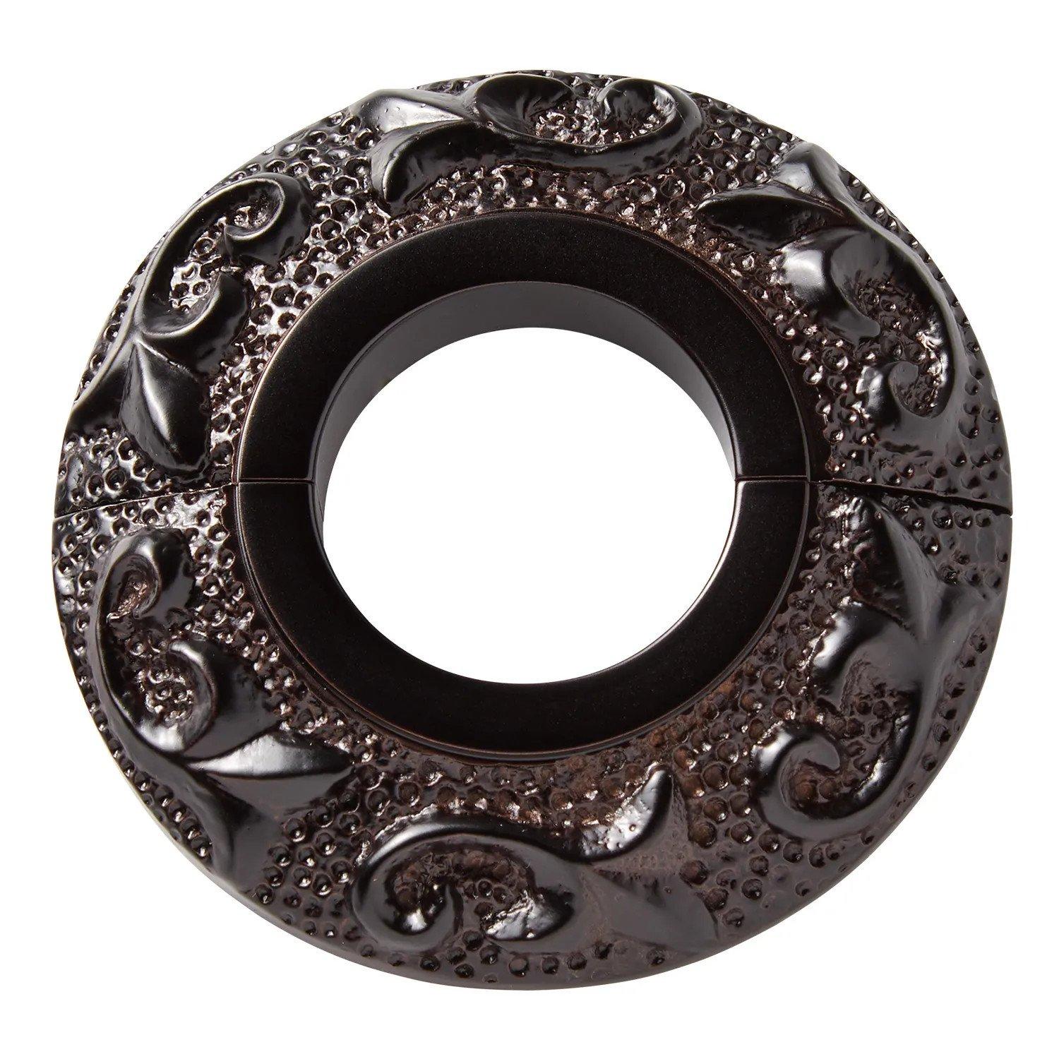 Radiator Flanges Radiator Keys Signature Hardware Signature Hardware   Sh 356182 Floral Textured Bronze Radiator Flange Black Powder Coat 