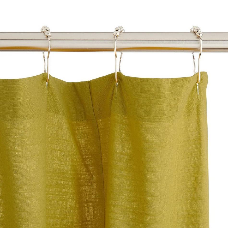 72 x 72 - Cotton Shower Curtain - Mustard Yellow
