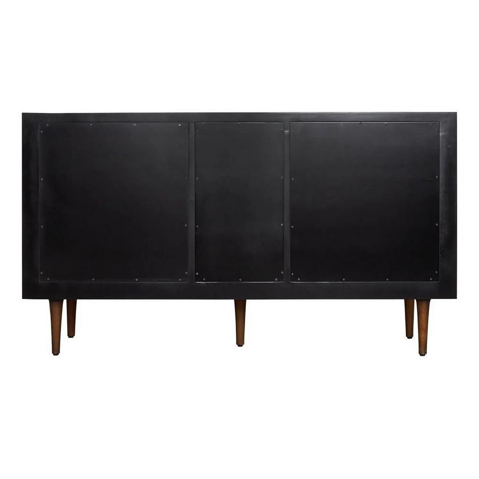 60" Bivins Teak Double Vanity - Java/Black - Vanity Cabinet Only, , large image number 0