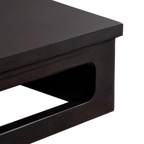 18" Nadiya Bamboo Wall-Mount Vessel Sink Vanity - Mocha Brown