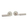 Tolland Brass Privacy Interior Door Set - Lever Handle - Right Hand 2-3/8 Backset - Brushed Nick, , large image number 0