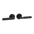 Satcher Brass Privacy Interior Door Set - Lever Handle - 2-3/8 Backset - Right Hand - Matte Black, , large image number 0