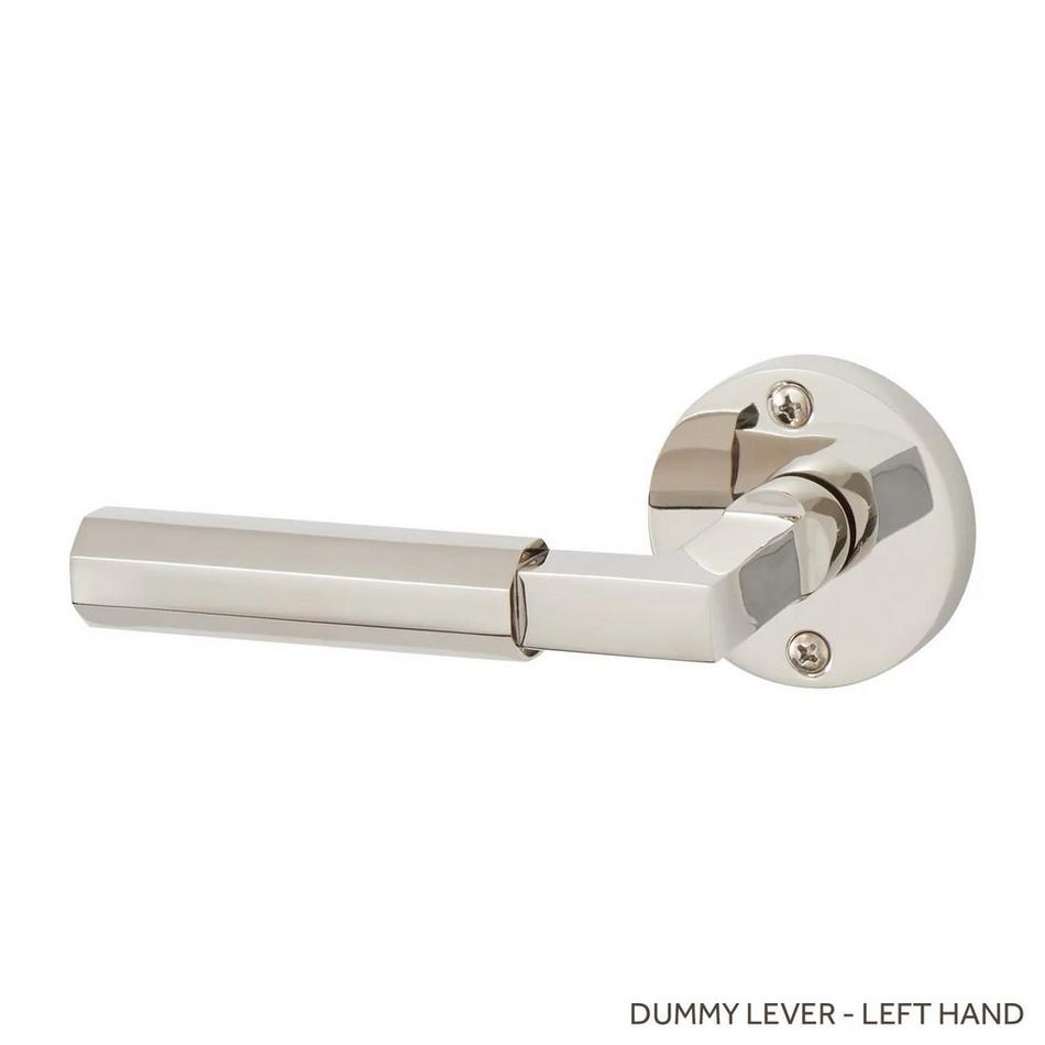 Yasmeen Solid Brass Dummy Interior Door Handle - Lever Handle - Left Hand - Polished Nickel, , large image number 0