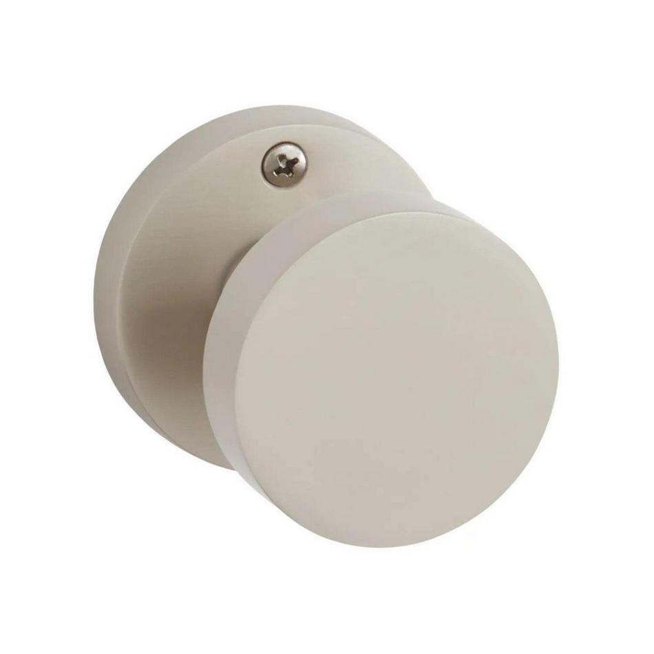 Moceri Solid Brass Dummy Interior Door Knob - No Backset - Brushed Nickel, , large image number 0