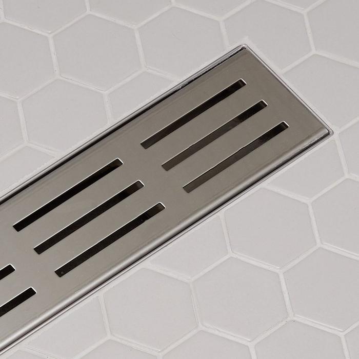 Siewart Linear Shower Drain - Brushed Nickel