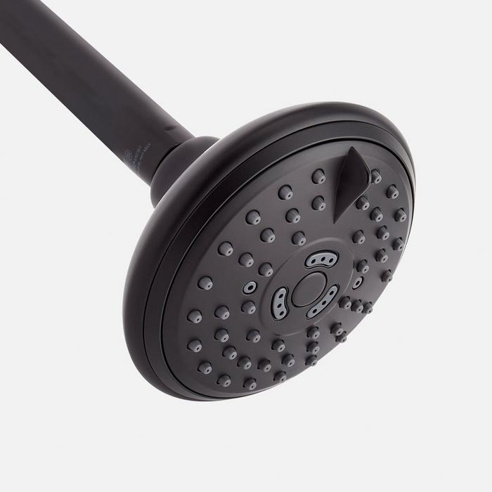 Round Multifunction Shower Head in Matte Black