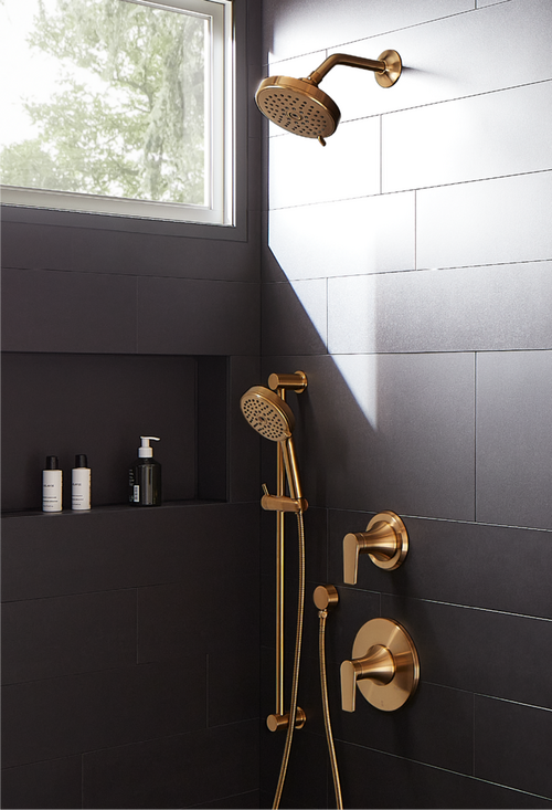 Berwyn Thermostatic Shower System - Matte Black