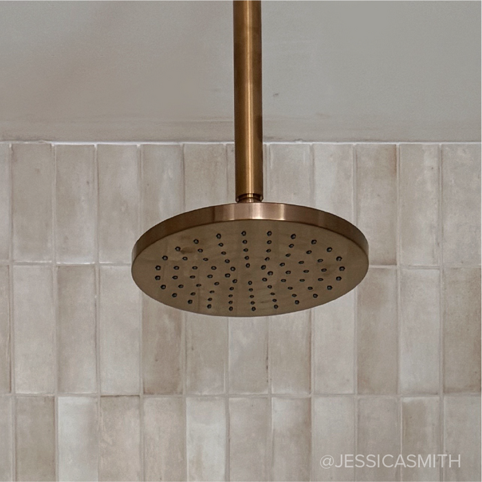 Lentz Ceiling Shower Head in Aged Brass