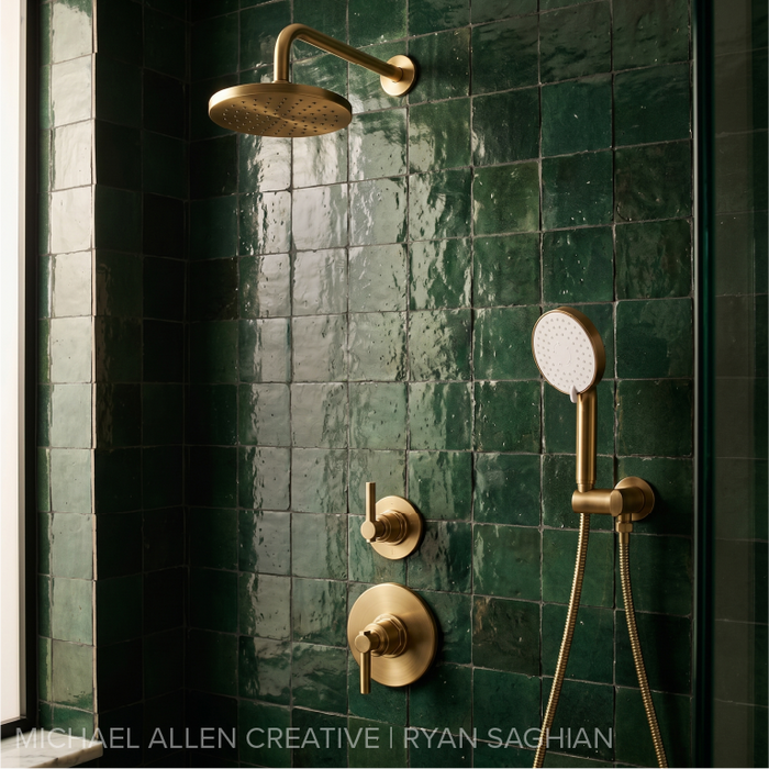 Greyfield Pressure Balance Shower System - Brushed Gold