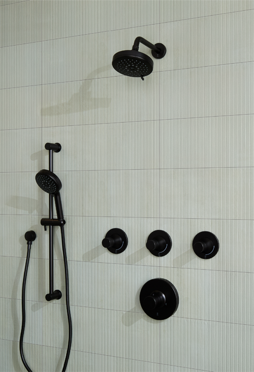 Lentz Thermostatic Shower System - Matte Black