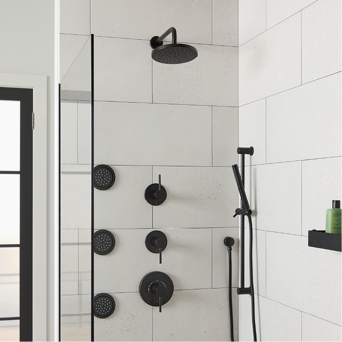 Lexia Thermostatic Shower System - Matte Black