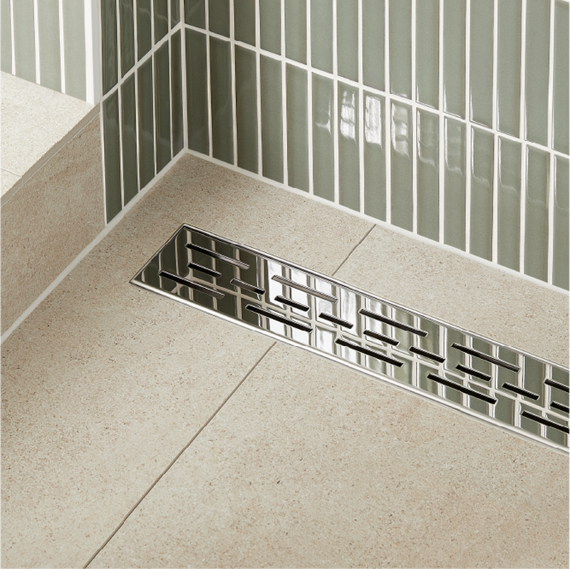 Slotted Linear Shower Drain - Polished Stainless Steel