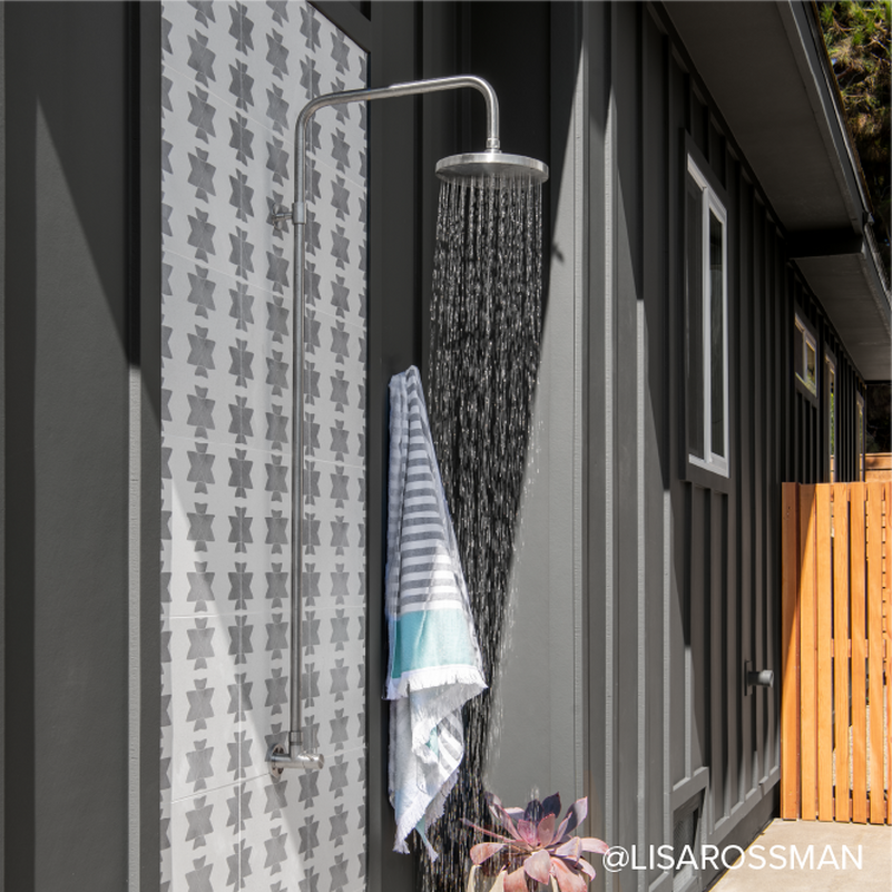 Stainless Steel Exposed Outdoor Shower