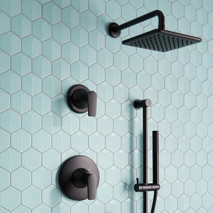Berwyn Pressure Balance Shower Valve Trim and Diverter Time in Matte Black