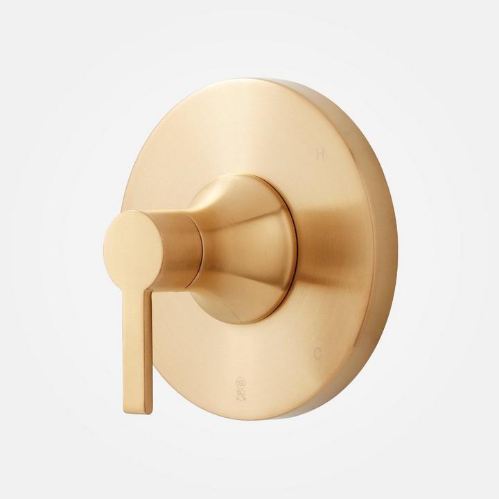 Lentz Pressure Balance Shower Valve - Lever Handles - Brushed Gold
