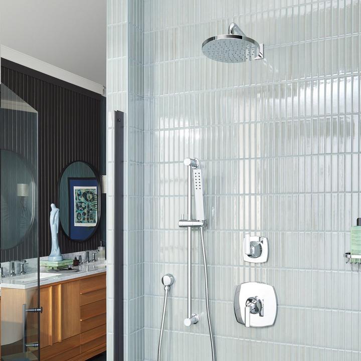 Sefina Pressure Balance Shower System with Slide Bar and Hand Shower - Chrome
