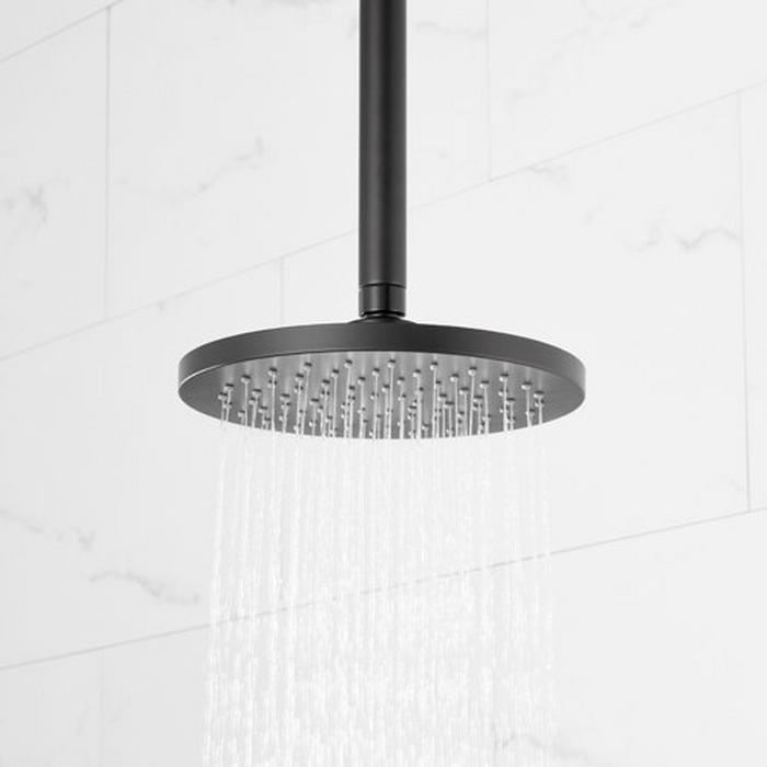 Lentz Ceiling Shower Head in Matte Black