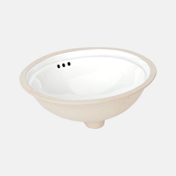 Key Largo Oval Porcelain Undermount Bathroom Sink