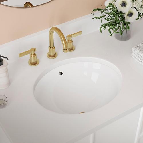 17" Mangrove Oval Porcelain Undermount Bathroom Sink