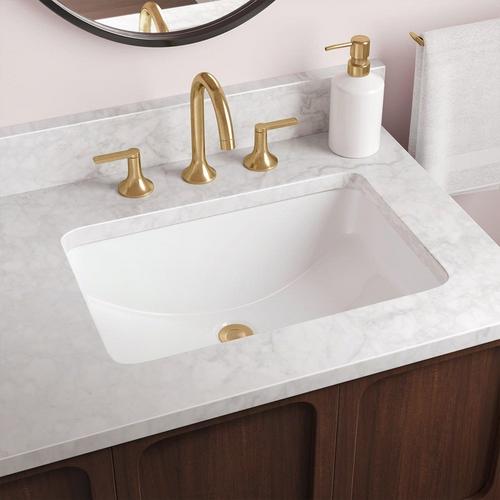 21" Myers White Rectangular Porcelain Undermount Bathroom Sink