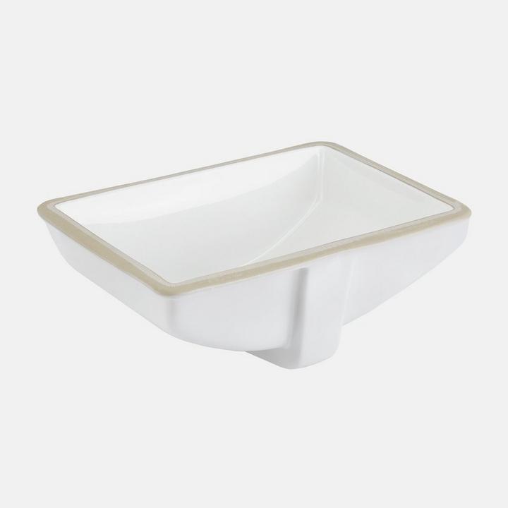 18" Myers Rectangular Porcelain Undermount Bathroom Sink