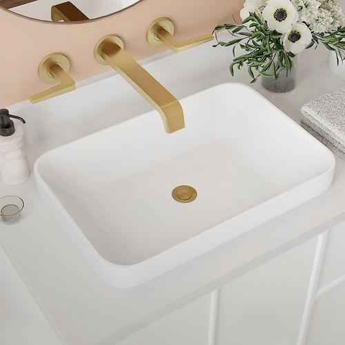 Resser Solid Surface Rectangular Semi-Recessed Sink