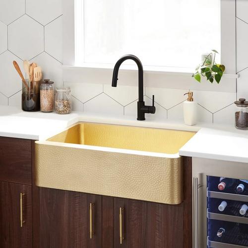 brass farmhouse sink