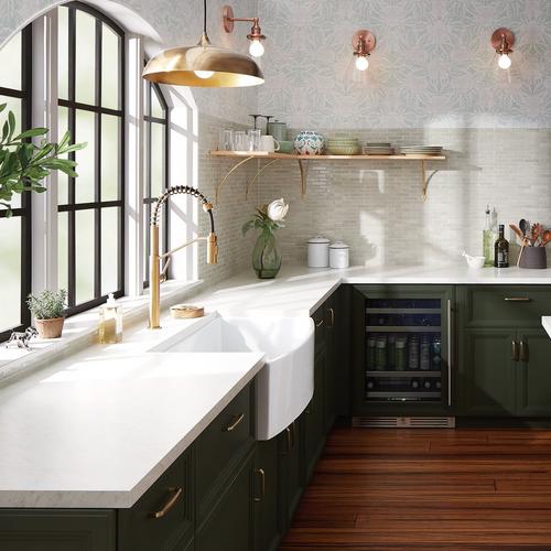 kitchen with Eiler Kitchen Faucet and Farmhouse Sink